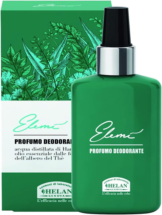 Elemi - Deodorant for Men in Spray with Tea Tree Oil, Natural & Gentle on Skin for Body & Armpits - Long Lasting & Scented Mens Deodorant Spray with Dermopurifying Action - Made in Italy, 125 Ml