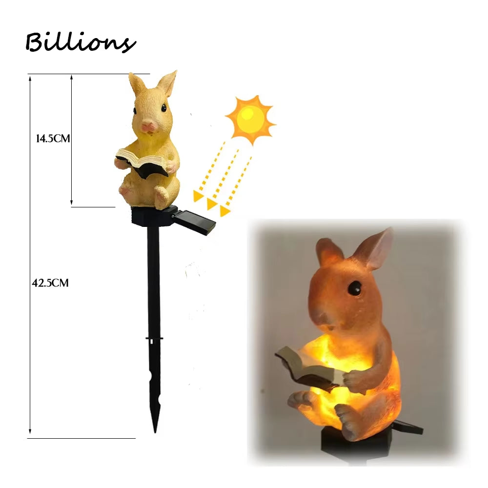 Solar Powered LED Owl Animal Home Artificial Flowers Garden Lights Waterproof Outdoor Lawn Lamp Solary Energy outside Led Decor