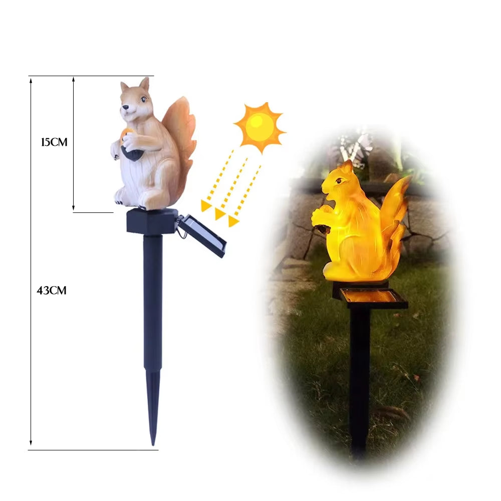 Solar Powered LED Owl Animal Home Artificial Flowers Garden Lights Waterproof Outdoor Lawn Lamp Solary Energy outside Led Decor