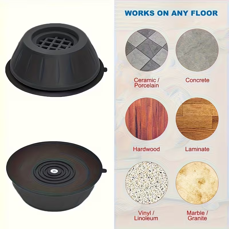 4pcs Shock-Absorbing Washing Machine & Appliance Foot Pads