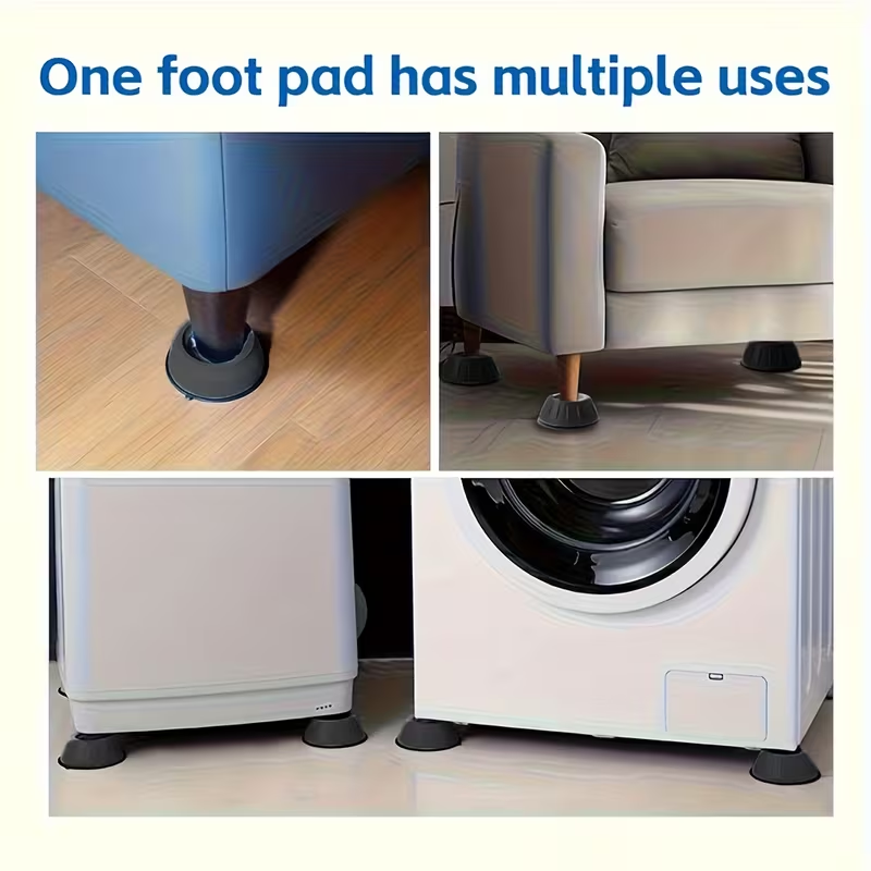 4pcs Shock-Absorbing Washing Machine & Appliance Foot Pads