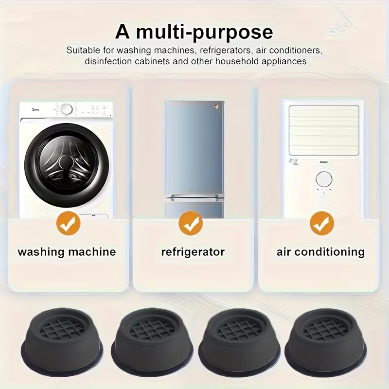4pcs Shock-Absorbing Washing Machine & Appliance Foot Pads