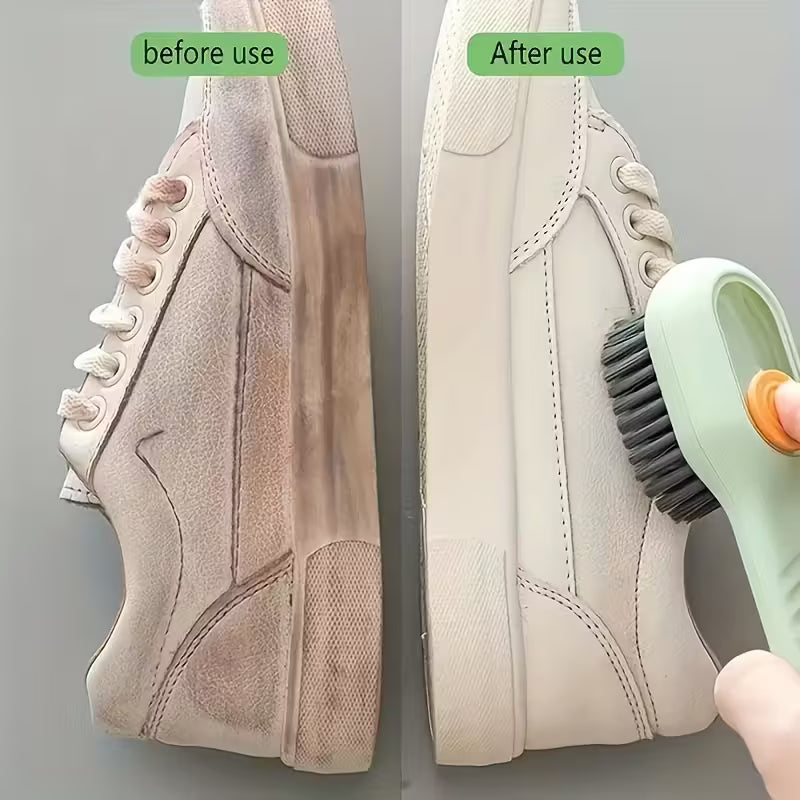 2pcs Multi-Functional Shoe & Clothes Cleaning Brush with Soap Dispenser
