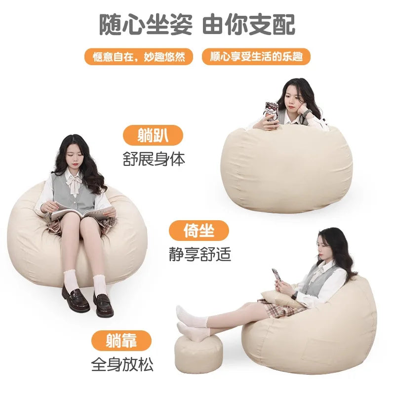 Lazy Sofa Reclining Sleeping Bean Bag Tatami Balcony Single Sofa Chair Casual Back Chair Bedroom Seat