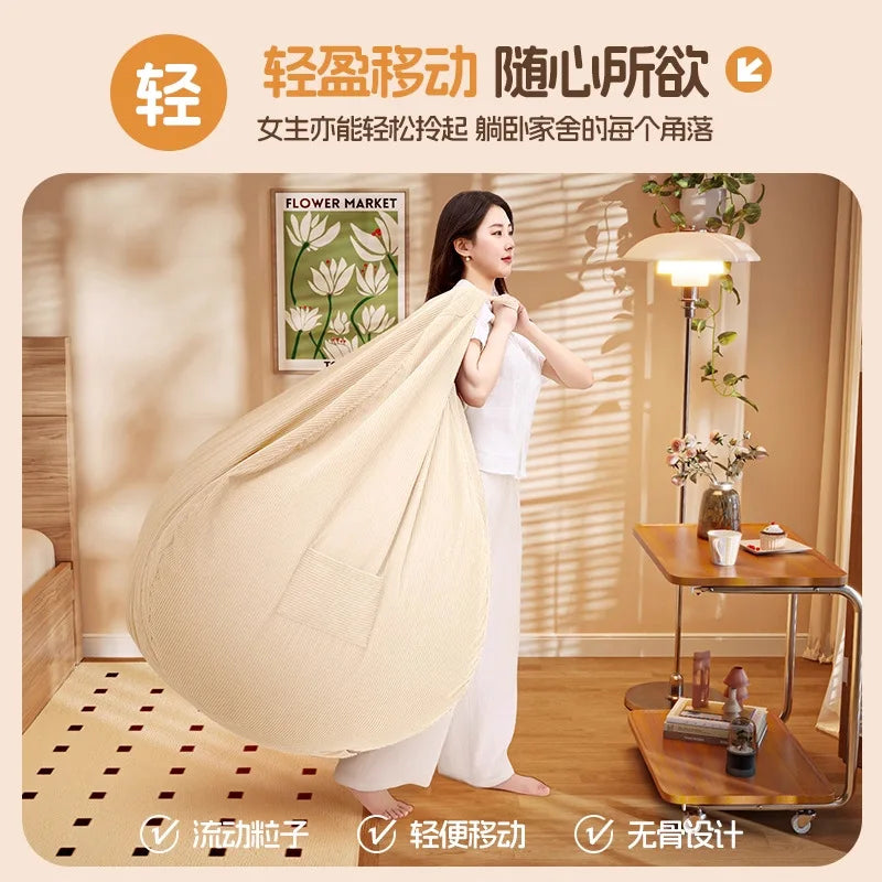 Lazy Sofa Reclining Sleeping Bean Bag Tatami Balcony Single Sofa Chair Casual Back Chair Bedroom Seat