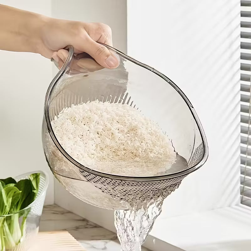 Heavy-Duty Plastic Multi-Functional Draining Basket & Rice Strainer