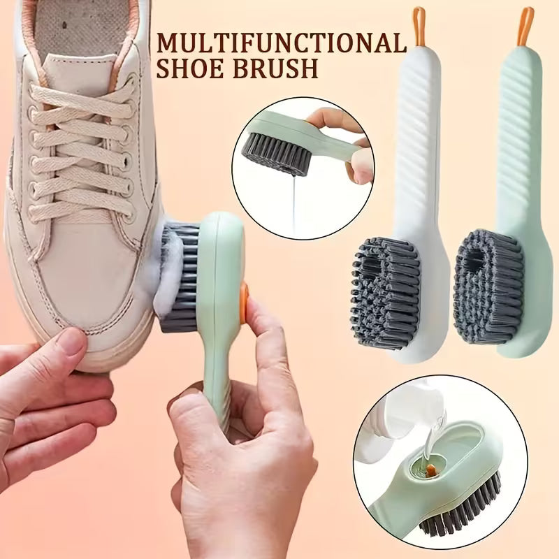 2pcs Multi-Functional Shoe & Clothes Cleaning Brush with Soap Dispenser