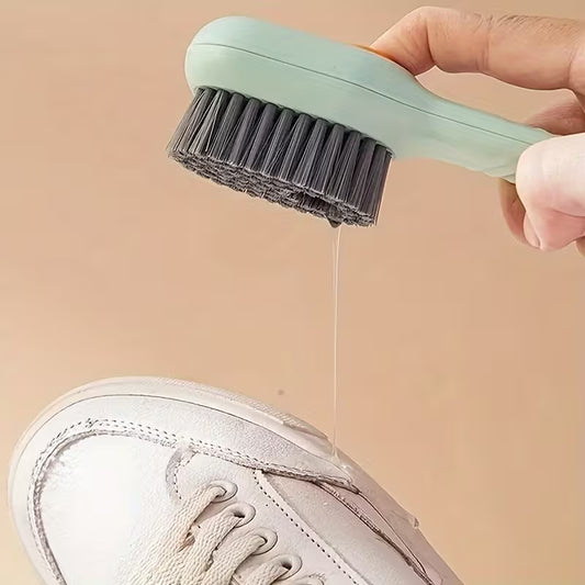 2pcs Multi-Functional Shoe & Clothes Cleaning Brush with Soap Dispenser